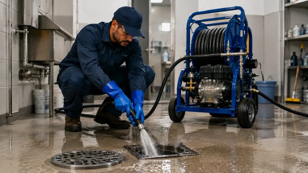 Floor Drain Hydro Jet Cleaning in Spring Valley