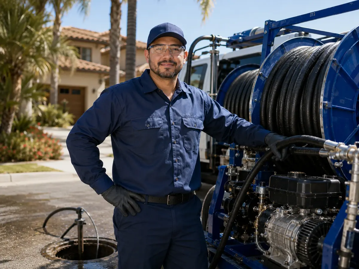 Hydro jet sewer cleaning in Spring Valley